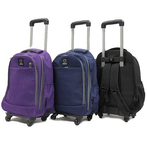 lightweight backpack with spinner wheels.